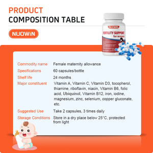 Compléments alimentaires pour la fertilité à marque privée OEM pour adultes, qualité des ovules féminins et soutien à l'<span class=keywords><strong>ovulation</strong></span> naturelle - Product Image 4