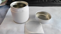 RTS 60*60/60*68mm 30g50g Boîte Vide de Qualité Alimentaire Petite Ronde Scellable pour Poudre de Matcha avec Couvercle Vissé Hermétique et Couvercle en Plastique Boîte en Métal