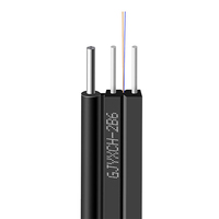 GJYXCH Interior 4 núcleos FTTH Cable de caída tipo arco autosuficiente Cable de fibra óptica de 4 núcleos Cable de fibra óptica juvenil