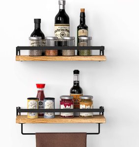 Kệ treo tường gỗ trang trí đa năng, thân thiện với môi trường, hiện đại, chuyên nghiệp dành cho nhà bếp - Product Image 2