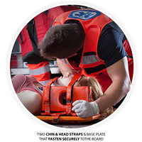 JIE YUAN Immobilisateur de tête et planche dorsale pour enfants et adultes, pour secours d'urgence, avec support cervical thoracique, sécurité aquatique, NBR