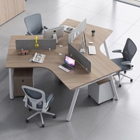 Mobilier de bureau moderne et créatif combinaison de chaise de bureau pour personnel simple siège de carte de séparation modulaire pour 3/5/6 personnes