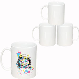 Tazas personalizadas taza blanca Color Interior 11oz sublimación Cerámica personalizada taza acero vacío Copa blanca con asa - Product Image 3