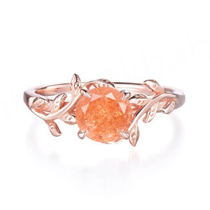 Anillo de Boda de Plata 925 con Piedra Solar de Oregón Vintage, Joyería de Piedras Preciosas para Fiestas, Venta Directa de Fábrica de Joyería de Piedra Solar de Oregón - Product Image 2