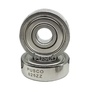 PUSCO 625 ZZ 5x16x5mm minyatür rulman ithalatçı fabrika sabit bilyalı rulman için paten rulman 625Z 625ZZ 625