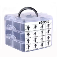 HE132 620 pièces Rivets de pare-chocs en nylon, clips de retenue à pousser pour voiture et attaches automobiles