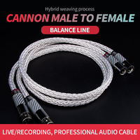 AG8 Connecteur XLR en fibre de carbone Canon mâle femelle Câbles d'interconnexion audio équilibrés Projecteur Microphone Haut-parleur Combinaison
