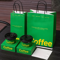 Boîte d'emballage pour œufs et toasts avec logo personnalisé, emballage épais pour sandwichs, emballage pour restaurant, gobelet à café, plateau en papier avec poignée intégrée