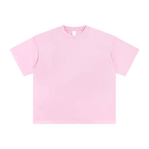 Vintage 190GSM hommes T-Shirt décontracté 100% coton haute qualité plaine teint léger surdimensionné col rond unisexe T-Shirt pour rétro Looks - Product Image 4