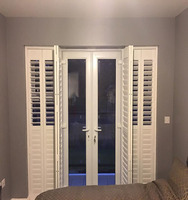 Portes à persiennes intérieures en pvc, bon prix, double volets de plantation, volet de fenêtre à persiennes creuses