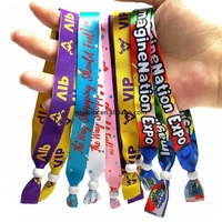 Bracelet en polyester personnalisé à sublimation réglable avec fermoir en plastique pour festival et fête