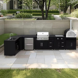 Anpassbare Outdoor-Küche aus Edelstahl 304, Gartengrill, Multifunktionale Küche aus Edelstahl 304 für Moderne Wohnungen - Product Image 1