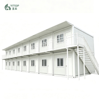 Casas Prefabricadas Portátiles de Bajo Costo, Unidades de 20 y 40 pies, Casa Contenedor Prefabricada Grande con Techo Inclinado