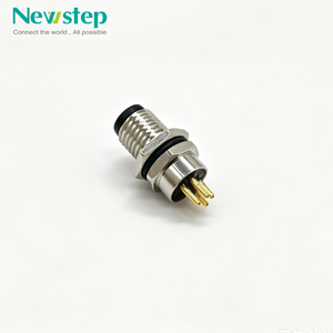 Conector de Enchufe Actuador <span class=keywords><strong>M8</strong></span> Tipo DIN Circular IP67/IP68 Impermeable con 4 Pines Macho y Baño de Oro para Montaje Trasero en Panel - Product Image 3