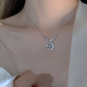 Collare De <span class=keywords><strong>Luna</strong></span> elegante donna strass moda girocollo diamante cuore stella <span class=keywords><strong>Luna</strong></span> <span class=keywords><strong>collana</strong></span> pendente per il regalo della ragazza - Product Image 4