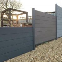 Clôture de balcon en WPC pour jardin et maison, panneau mural en composite bois-plastique, cadre en alliage d'aluminium, poteau de clôture