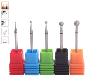 Vente chaude 5 pièces forets à ongles rotule 3/32 diamant cuticule peu pour lime à ongles électrique Machine - Product Image 5