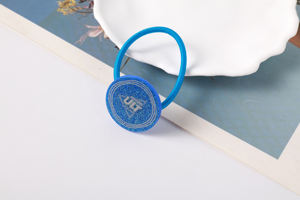 स्टाइलिश कोरियन शैली की लड़कियों के बाल संबंध महिला हेयरबैंड प्यारे बच्चों के लोचदार पोनीटेल धारक एसीटेट ऐक्रेलिक धातु कुंजी चेन - Product Image 3