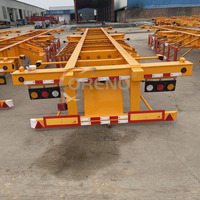 Semi-remorque squelette à structure robuste de 40 pieds, châssis de conteneur squelette, 3 essieux, capacité de charge de 40 tonnes, modèle de remorque de camion