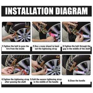 Cadenas de Nieve Universales de Acero para Ruedas de Camiones y Automóviles, Cinturón Antideslizante para Invierno, Cadenas para Ruedas de Vehículos SUV, Seguridad en Carreteras de Barro - Product Image 2