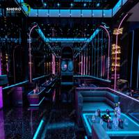 Design d'intérieur de boîte de nuit de luxe, comptoir de bar personnalisé, éclairage LED, cabine DJ, ensemble de meubles de bar pour événements festifs