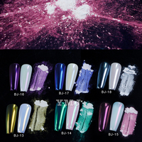 Poudre à ongles professionnelle de luxe métallique chromée, marque privée, pour salon de manucure, poudre miroir chromée titane nacrée pour ongles