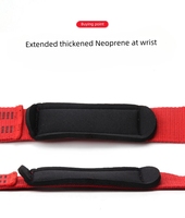 Logo Personnalisé Sport Élastique Polyester Soutien Poignet Bandage Antidérapant Néoprène Barre de Musculation Culturisme Fitnes