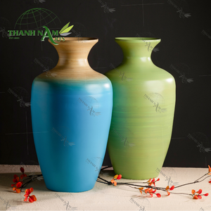 OEM Personnalisé Fleur Bambou Vase Enroulé Conception Écologique Matériau Naturel Moderne Accent pour Hôtel Lobby Décor-ThanNam Arts - Product Image 6