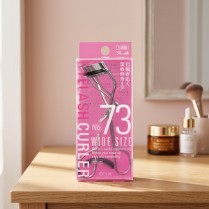 Made in Japan KOJI No73 Wide Eyelash Curler 34mm 3D Deep Curl <b>Refill</b> Includes Rubber <b>Pad</b> for Wide Eyes - Product Image 3