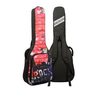 Fábrica con certificación BSCI, suministro de fábrica, funda para ukelele estilo rock, personalizable, de doble asa, portátil, impermeable, de tela Oxford, con acolchado de algodón perlado de 8 mm. - Product Image 3