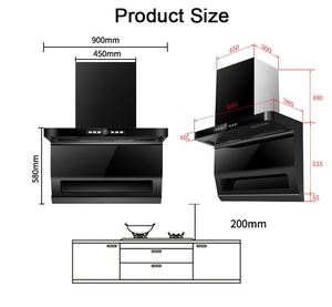 ปล่องไฟไฟฟ้าไร้ท่อดูดสำหรับใช้ในบ้าน - Product Image 6