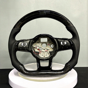 Adecuado para Volkswagen <span class=keywords><strong>Polo</strong></span> GTI GTE GLI R-Line Golf 6 Mk4 Mk5 Mk7 GTD CC <span class=keywords><strong>Polo</strong></span> Golf Volante LED de fibra de carbono personalizado - Product Image 1