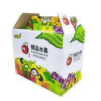 Boîte d'emballage personnalisée pour fruits frais, boîte en carton ondulé pour légumes avec pelliculage mat pour myrtilles et raisins