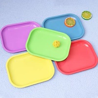 Plateau de service en métal avec couvercle, format mini 18*14 cm, impression de logo personnalisée, vente en gros d'usine