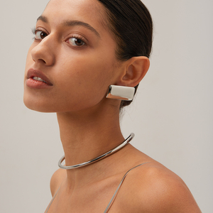 <span class=keywords><strong>Orecchini</strong></span> J&D Jewelry in acciaio inossidabile placcato <span class=keywords><strong>oro</strong></span> 18 carati, lucidati a specchio, <span class=keywords><strong>rettangolari</strong></span>, grandi e massicci. - Product Image 6