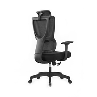 Chaise de bureau ergonomique robuste avec accoudoirs 4D, chaise pivotante élégante à dossier haut en maille pour personnes corpulentes et de grande taille