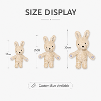 Peluche Lapin Beige Adorable avec Impression de Logo Personnalisé, Emballage Cadeau, OEM ODM, Faible MOQ, Fabricant de Jouets en Peluche
