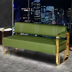 Sofá de Sala de Estar Moderno, Diseño Minimalista, Tela Suave, Muebles Modernos de Acero Inoxidable, Sillas de Espera para el Hogar - Product Image 4