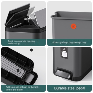Fabricante Sala de estar Hogar Cocina de gran capacidad Baño Touchpad de pie Ecológico Desodorante prensado Tapa <span class=keywords><strong>Basura</strong></span> - Product Image 5