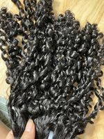 Extensiones de Cabello Humano Virgen 100% Sin Procesar, Rizado Pixie, de 16, 18 y 20 Pulgadas, con Doble Trama, para Mujer