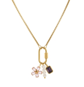 <span class=keywords><strong>Collana</strong></span> con Design fai da te reversibile 18K <span class=keywords><strong>oro</strong></span> reversibile 18K ciondoli di perle Rare alla moda - Product Image 2