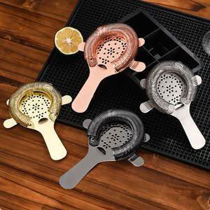 Stainless Steel Flower Strainer Cocktail Shaker Ice Separator <b>Bar</b> <b>Tool</b> Natural Rose Gold Faux Gold Gunmetal Black Detachable - Product Image 2