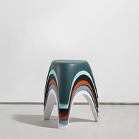 Tabouret moderne en plastique pour coffre d'éléphant salon épaissi usage domestique tabouret empilable pour changer les chaussures petit appartement créatif simple