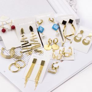 Pendientes de Acero Inoxidable con Baño de Oro de 14k, Diseño Moderno, para Regalo del Día de San Valentín, Gran Venta - Product Image 1