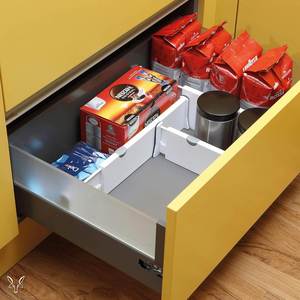 4 Pack Expandable Plastic PS+ABS Wardrobe <b>Drawer</b> Divider Clothing Organizer Detachable Design Five Layers Injection Neat Floor - Product Image 5
