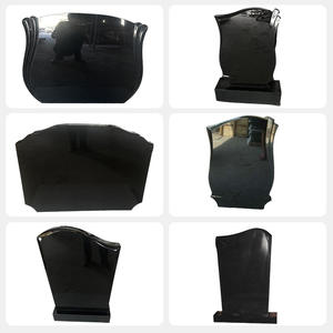 Personnalisable noir granit brillant pierre tombale Design moderne Style Texture naturelle pierre tombale résistant aux intempéries à vendre - Product Image 4