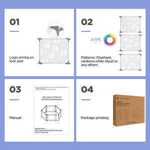 <span class=keywords><strong>Parque</strong></span> infantil multifunción anticolisión para bebés para uso interior para supermercado, cocina, comedor, entrada de almacén - Product Image 4