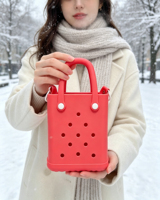 Mini sac fourre-tout en EVA résistant aux taches avec longue bandoulière amovible, sacs à main imperméables, mini sac couleur bonbon, tendance pour toutes les saisons