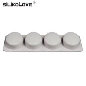 MUYULINS Factory 4-Cavity Oval Maker LFGB Platinum Non-Stick BPA-Free <b>Silicone</b> Soap Mold - Product Image 4