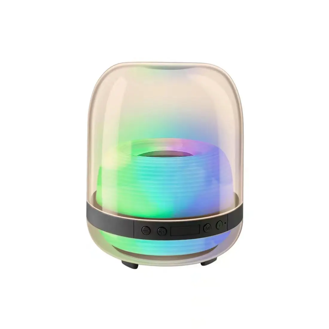 2023 Colorful RGB LED Light Sound Equipment/Amplifiers/Speaker Music Box Studio Transparent Bluetooth Speaker Custom Logo